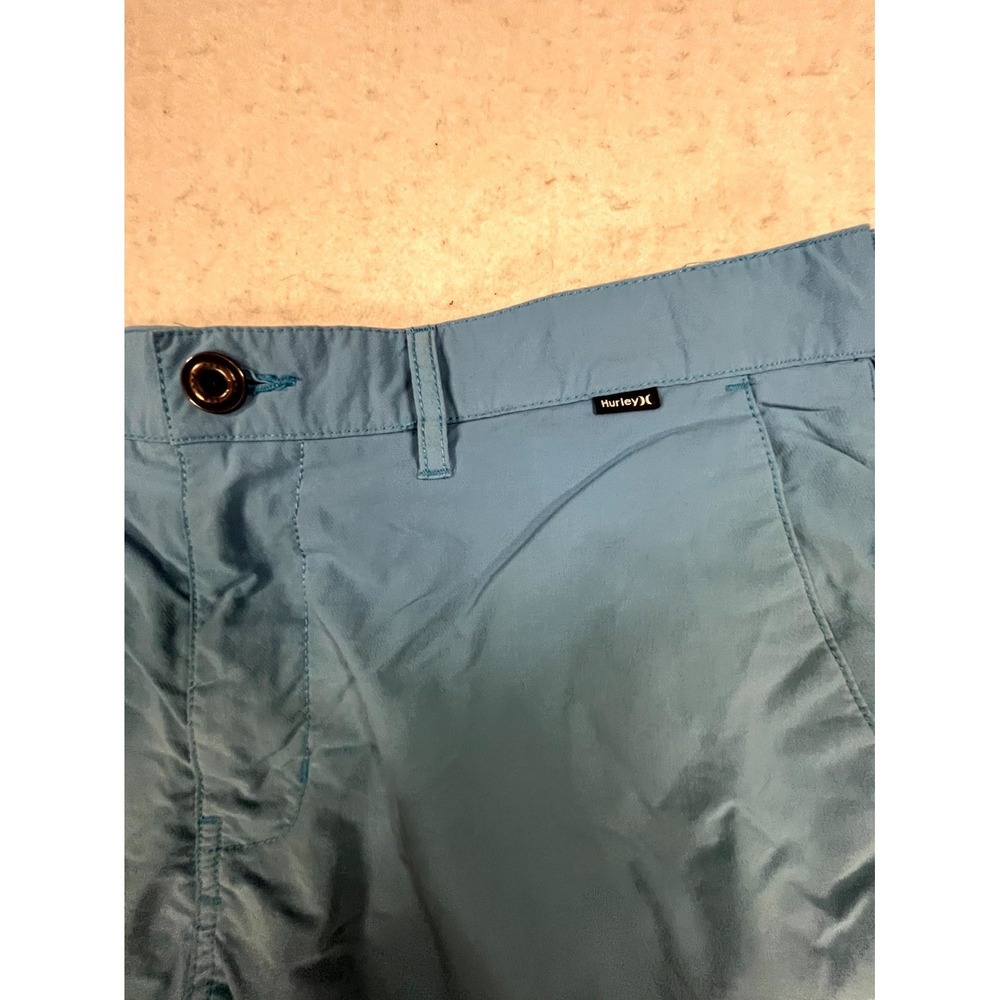 Hurley Hybrid Walk Shorts Mens 34 Light Blue Stretch Mid‎ Rise Performance Golf - Picture 3 of 10